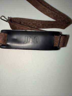 Joy Mangano Brown & Black Padded Shoulder Strap for Messenger Bags